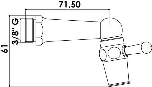 Robinet 1/4 de tour M3/8